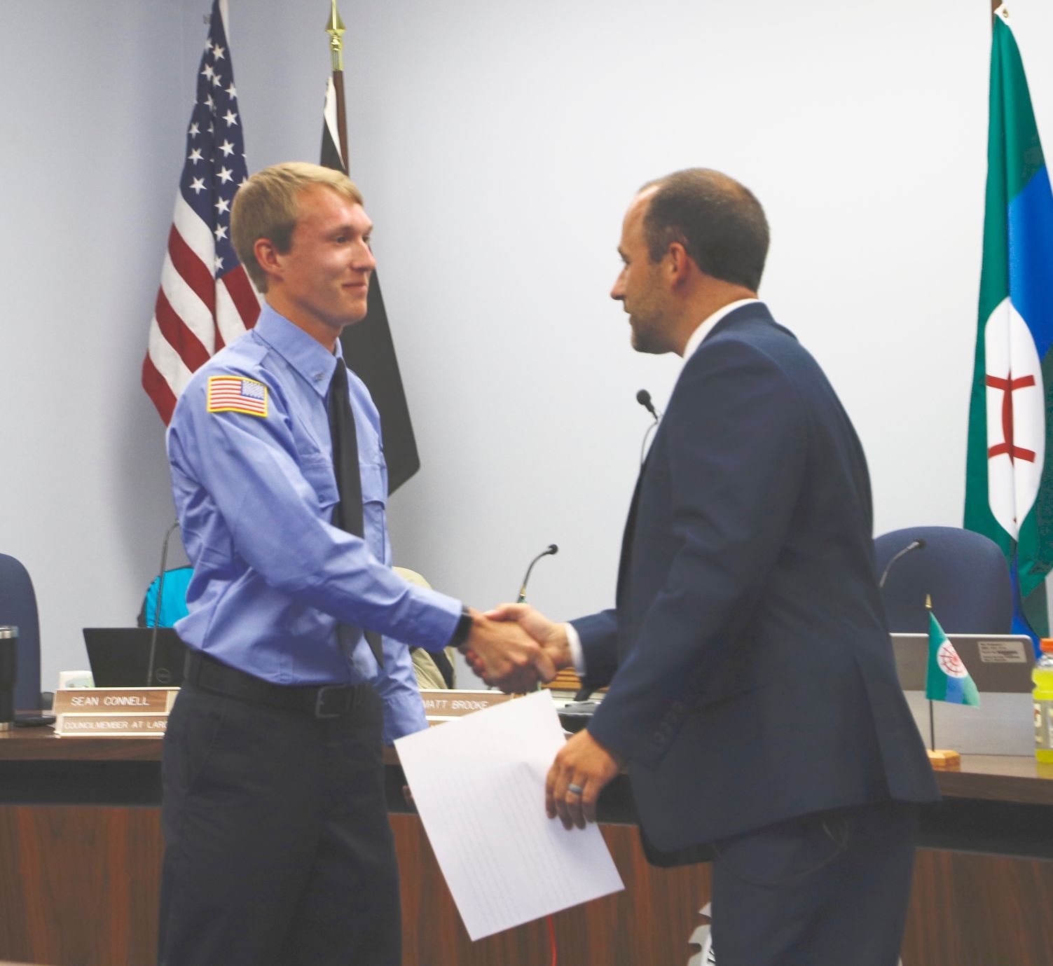 Firefighter Chandler Sterk takes oath